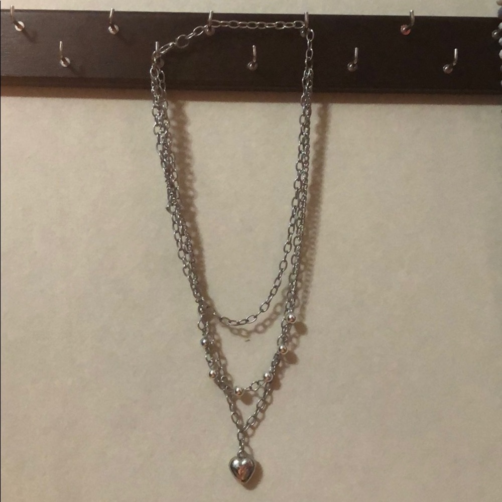 silver trinecklace